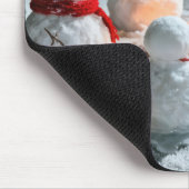 Tapis De Souris Melting Snowmen Around a Campfire (Coin)