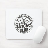 Tapis De Souris Member Cool Uncles Club Funny Uncle Father's Day  (Avec souris)