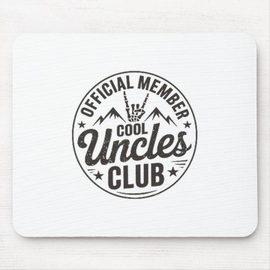 Tapis De Souris Member Cool Uncles Club Funny Uncle Father's Day  (Devant)