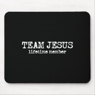 Tapis De Souris Membre Équipe Jésus Minimaliste Foi Bible Chrétien