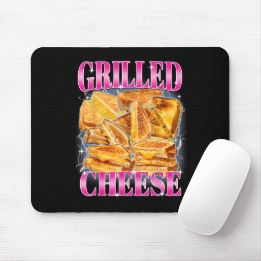 Tapis De Souris Mème alimentaire amusant Fromage Grillé Sandwiches (Avec souris)