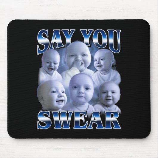 Tapis De Souris Mème bébé Ai drôle Mème juron (Devant)