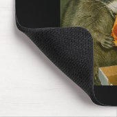 Tapis De Souris Mème d'animal de raton laveur drôle mangeant Zza (Coin)