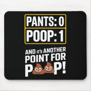 Tapis De Souris Meme de caca Humour de toilette Caca drôle Pantalo