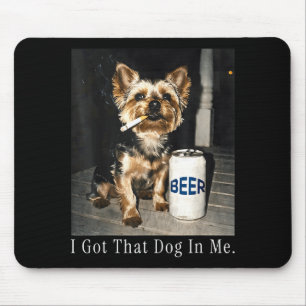 Tapis De Souris Meme de ce chien à Yorkie drôle fumant une cigaret