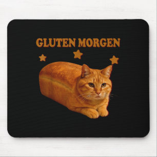 Tapis De Souris Même de chat de pain drôle Gluten Morgen Humour Gr