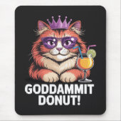 Tapis De Souris Mème de chat princesse donut féminin (Devant)
