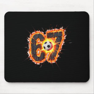 Tapis De Souris Mème de foot drôle 6 7 Six Sept 67