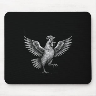 Tapis De Souris Mème de poulet Caquètement Citations drôles Humour