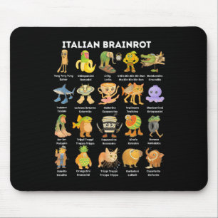 Tapis De Souris Mème de pourriture cérébrale italienne pour enfant