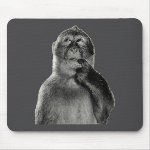 Tapis De Souris Mème de singe drôle avec style d'art humoristique