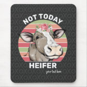 Tapis De Souris Mème de vache Xoxo pas aujourd'hui Heifer (Devant)