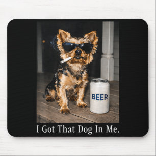Tapis De Souris Meme de yorkshire terrier drôle fumant une cigaret