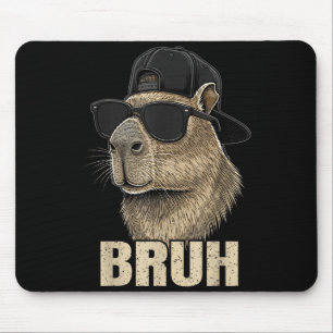 Tapis De Souris Mème drôle de capybara amateur de Bruh Cool Céliba