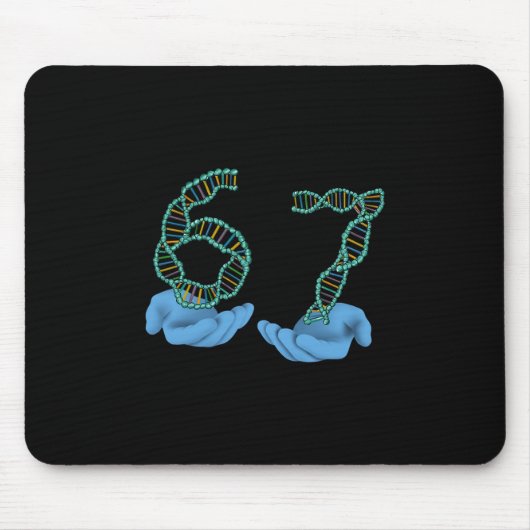 Tapis De Souris Mème drôle numéro 67 Réplication ADN Science moléc (Devant)