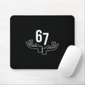 Tapis De Souris Mème geste de la main 67 Six Seven (Avec souris)