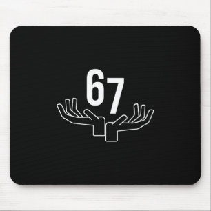 Tapis De Souris Mème geste de la main 67 Six Seven 