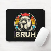 Tapis De Souris Mème Graphique Funny Capybara Bruh Pour Garçons Fi (Avec souris)