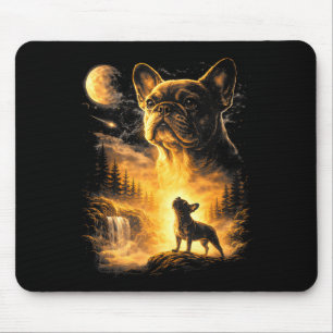 Tapis De Souris Mème minimal de lune de chien bouledogue français