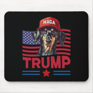Tapis De Souris Même mon chien aime Trump Drôle de chapeau méga te