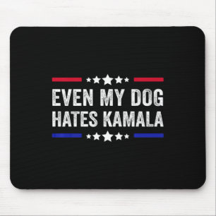 Tapis De Souris Même Mon Chien déteste le drapeau américain Kamala