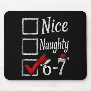 Tapis De Souris Meme Nice Naughty Noël Cadeau Drôle Hommes, Femmes