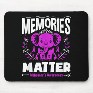 Tapis De Souris Mémoires soutien sensibilisation alzheimer éléphan