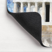 Tapis De Souris Mémorial Lincoln façade en aquarelle (Coin)