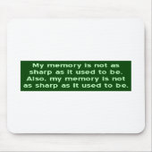 Tapis De Souris Memory Not Sharp (Devant)
