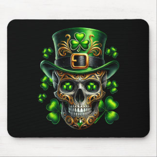 Tapis De Souris Men Irish Skull Shamrock Leprechaun Ireland St Pat