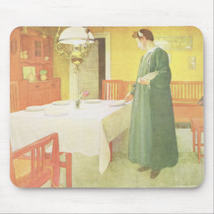 Tapis De Souris Ménage d'école, scène de salle à manger, pub. 