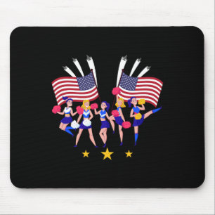 Tapis De Souris Menagère de l'équipe de cheer patriotique Drapeau