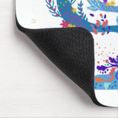 Tapis De Souris menorah à fleurs hanoukka (Coin)