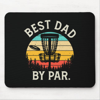 Tapis De Souris Mens Best Dad By Par Funny Disc Golf Gift Father's