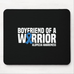 Tapis De Souris Mens Boyfriend d'un guerrier Blue Ribbon Alopecia 