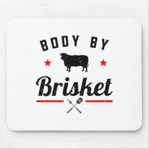 Tapis De Souris Mens Drôle Barbecue Corps Par Brisket Griller Ou F