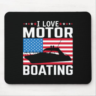 Tapis De Souris Mens I Love Motorboating Tee Nitro B