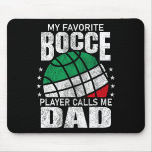 Tapis De Souris Mens Mon Joueur Favori Bocce Ball M'Appelle Papa I