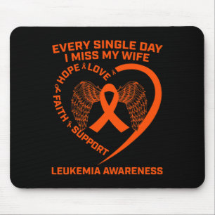 Tapis De Souris Mens Orange Ribbon Sensibilisation À La Leucémie C