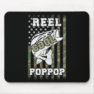 Tapis De Souris Mens Reel Cool Poppop pêcheur Camouflage Amérique
