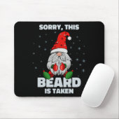 Tapis De Souris Mens Sorry This Beard Is Taken Christmas Gnome Bea (Avec souris)