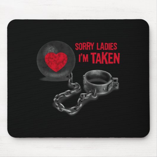 Tapis De Souris Mens Valentine's Day - Ball And Chain (Devant)
