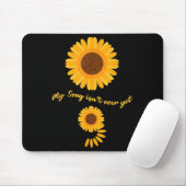 Tapis De Souris Mental Health Semicolon Sunflower Suicide Preventi (Avec souris)