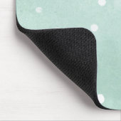Tapis De Souris Menthe Féminin Points Blancs (Coin)