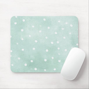 Tapis De Souris Menthe Féminin Points Blancs