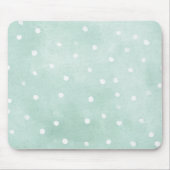 Tapis De Souris Menthe Féminin Points Blancs (Devant)