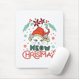 Tapis De Souris Meow Christmas, Merry Christmas