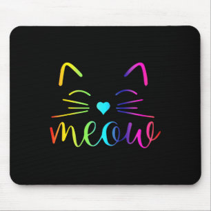 Tapis De Souris Meow Cute Chat Face Drôle Citation Pour Moi Fans D