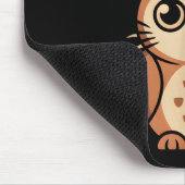 Tapis De Souris Meowl Cat Owl Hybrid Funny Meme Brain Rot Gen Alph (Coin)