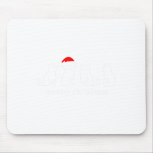 Tapis De Souris Meowo Catmas Chat Noël Cute Kitten Chats Père Noël